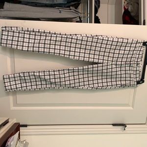 Black and White Plaid Ultra High Rise Skinny Pant